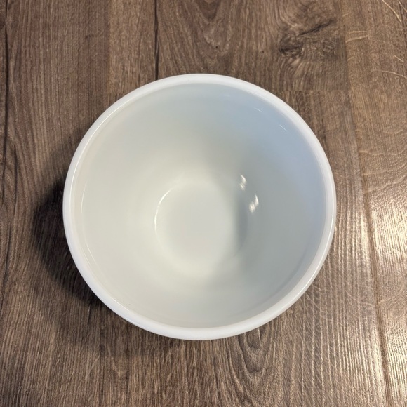 Vintage PYREX Homestead 1.5 Pint #401 MIXING BOWL Blue Speckled Beige Nesting - Picture 3 of 8